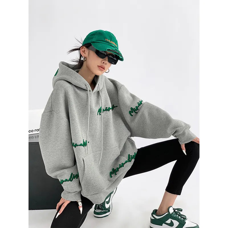 Damjacka med Huva Modern Polyester Trendig Design-3