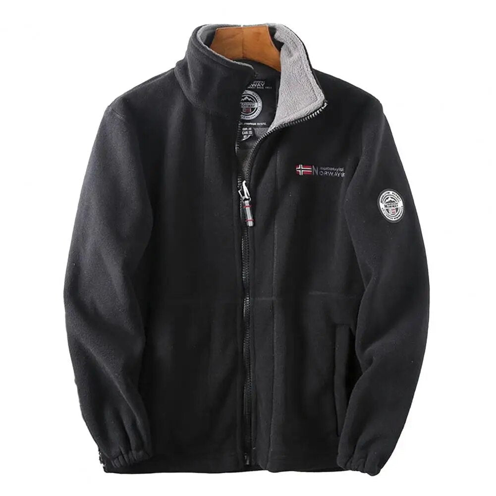 Variant image for Herr Fleecejacka Trendig Polyester Patchwork Design-6