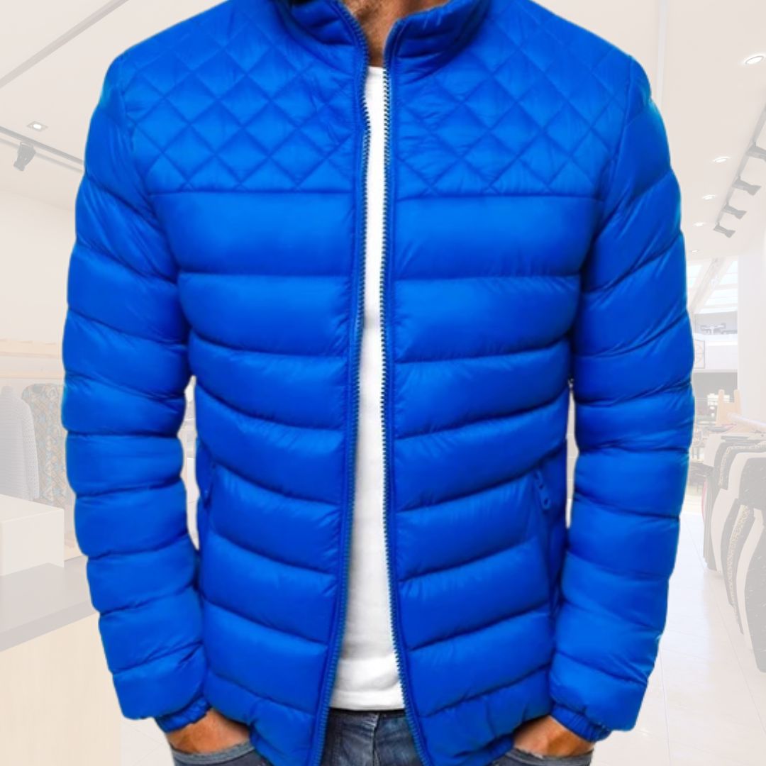 Herrjacka Vinter Buffertjacka Klassisk Design Polyester-3