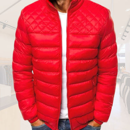 Herrjacka Vinter Buffertjacka Klassisk Design Polyester-4
