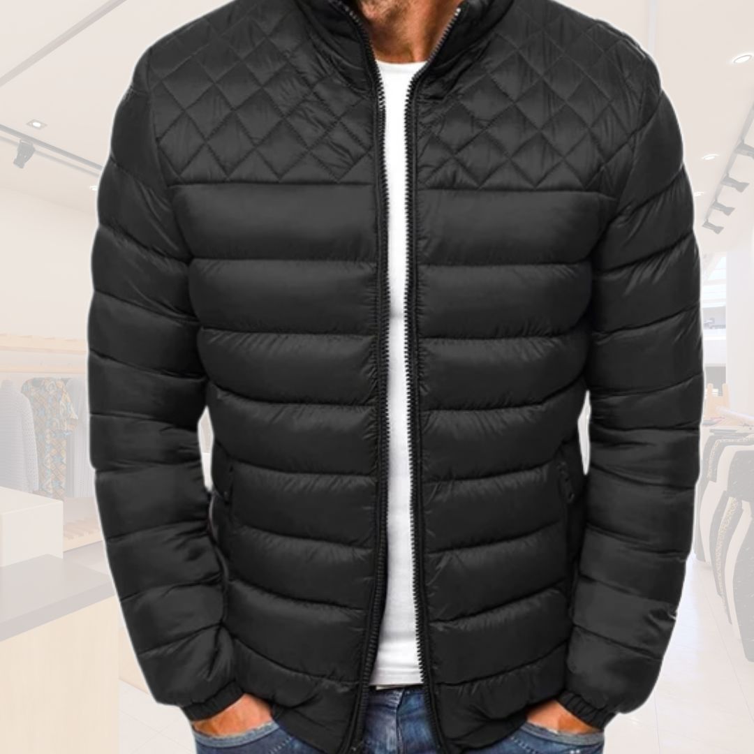 Herrjacka Vinter Buffertjacka Klassisk Design Polyester-2