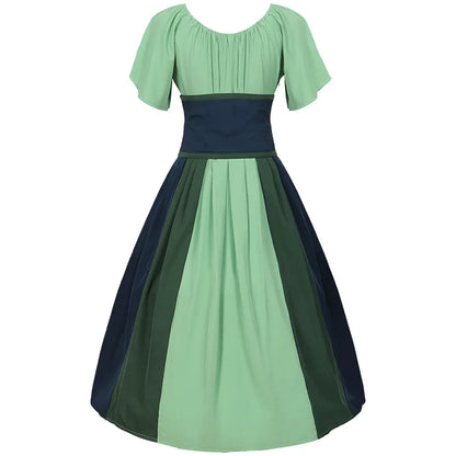 Damklänning Gotisk Lång Maxi Polyester-5