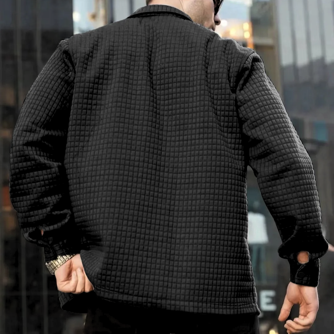Herrjacka Quiltad Höstjacka Modern Snitt 100% Polyester-2