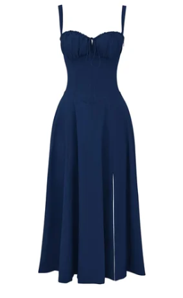 Variant image for Kvinna Midi Klänning Blommig Spaghettistil Polyester-29