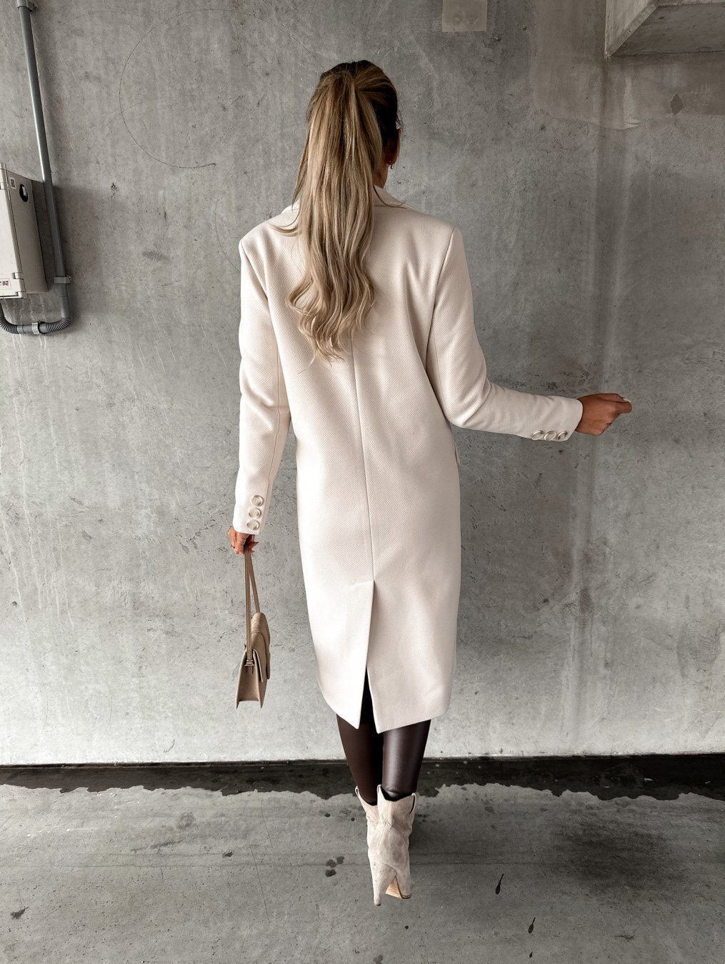 Damjacka Oversized Trendig Polyesterjacka för Damer-3