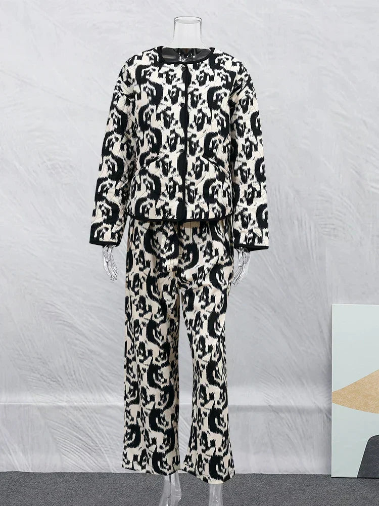 Damjacka Vintage Blommönster Mjuk Material Loose Fit 3