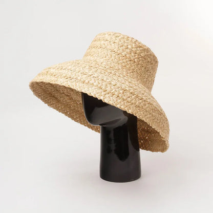 Kvinnors Strandhatt Bred Rand Raffia 2
