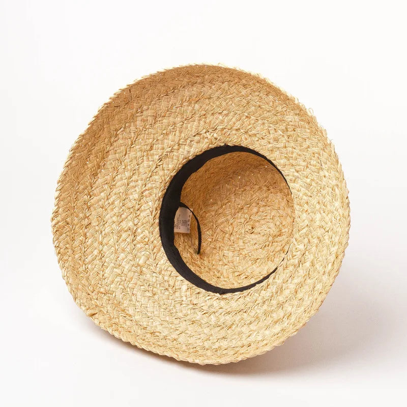 Kvinnors Strandhatt Bred Rand Raffia 5