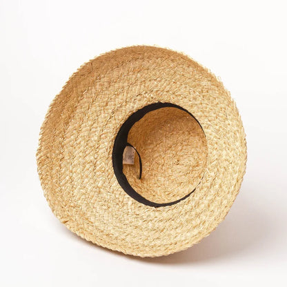 Kvinnors Strandhatt Bred Rand Raffia 5