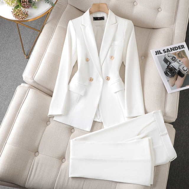 Dam Jacka och Byxor Set Elegant Polyester 10