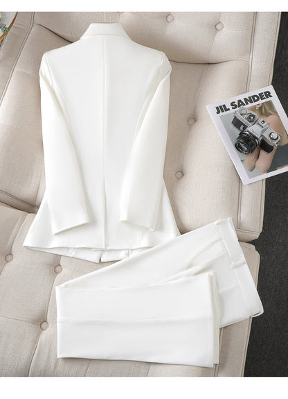 Dam Blazer och Byxor Set Elegant Hållbart Tyg-1