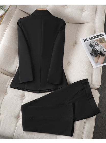 Dam Blazer och Byxor Set Elegant Hållbart Tyg-5