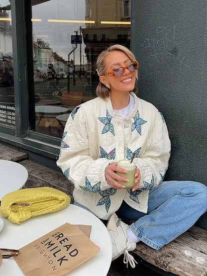 Damjacka Modern Stil Värme Högkvalitativ Polyester och Bomull-5