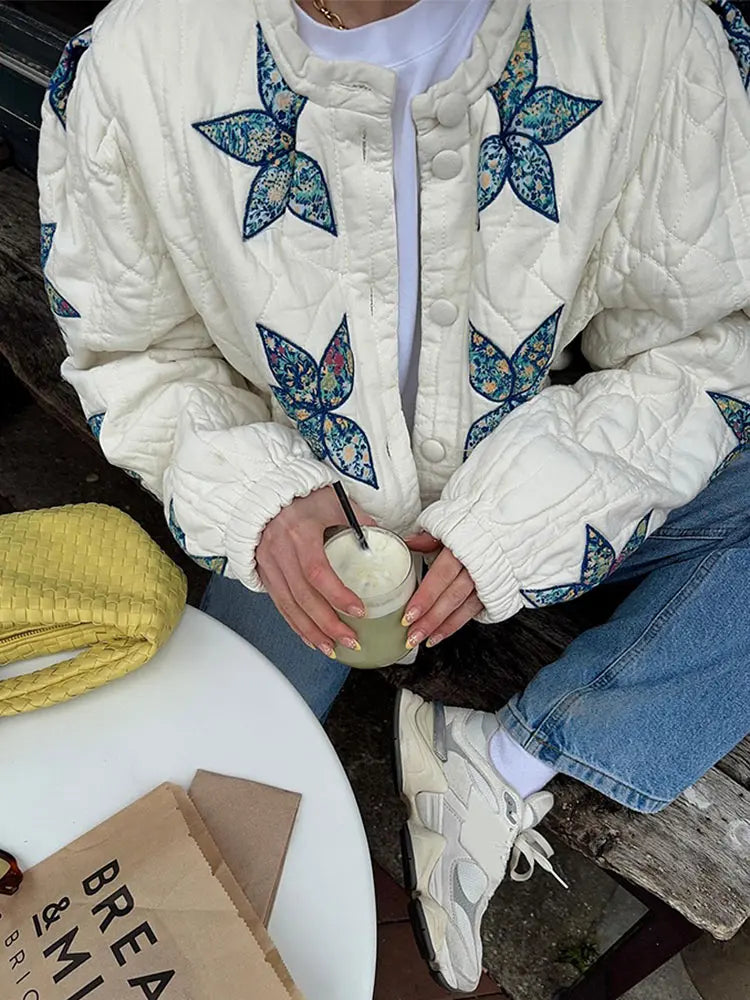 Damjacka Modern Stil Värme Högkvalitativ Polyester och Bomull-4