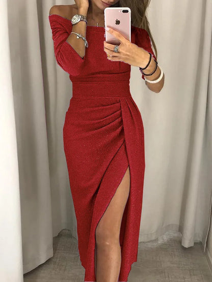 Dam Festklänning Elegant Design Polyester för Bröllop och Fester-5
