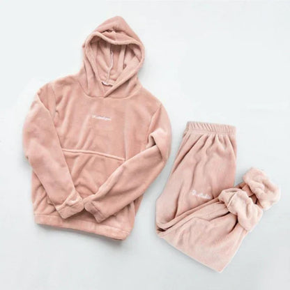 Dam Hoodie och Byxor Set Avslappnad Blandad Fiber Höststil 5