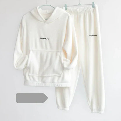 Dam Hoodie och Byxor Set Avslappnad Blandad Fiber Höststil 12