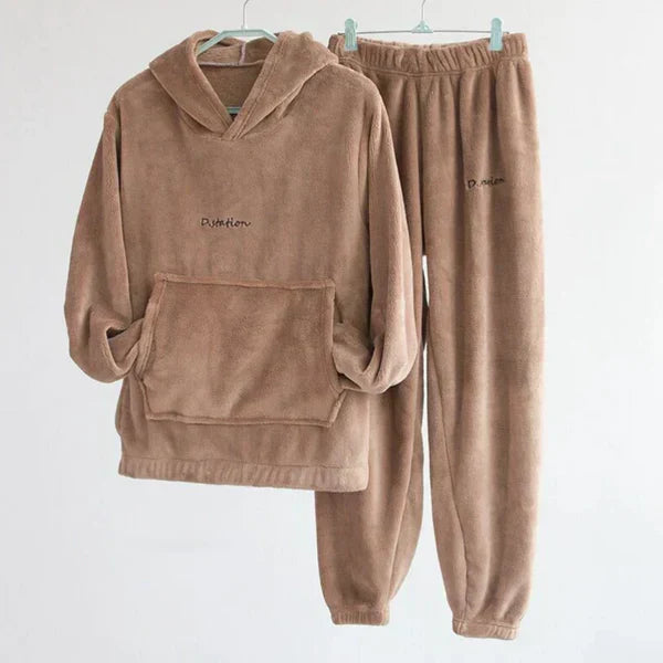 Dam Hoodie och Byxor Set Avslappnad Blandad Fiber Höststil 10
