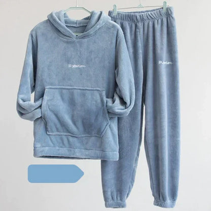 Dam Hoodie och Byxor Set Avslappnad Blandad Fiber Höststil 9