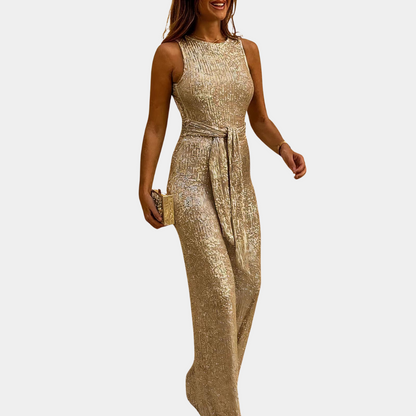 Variant image for Kvinnors Jumpsuit Ärmlös Glittrande Polyester Elastan-11