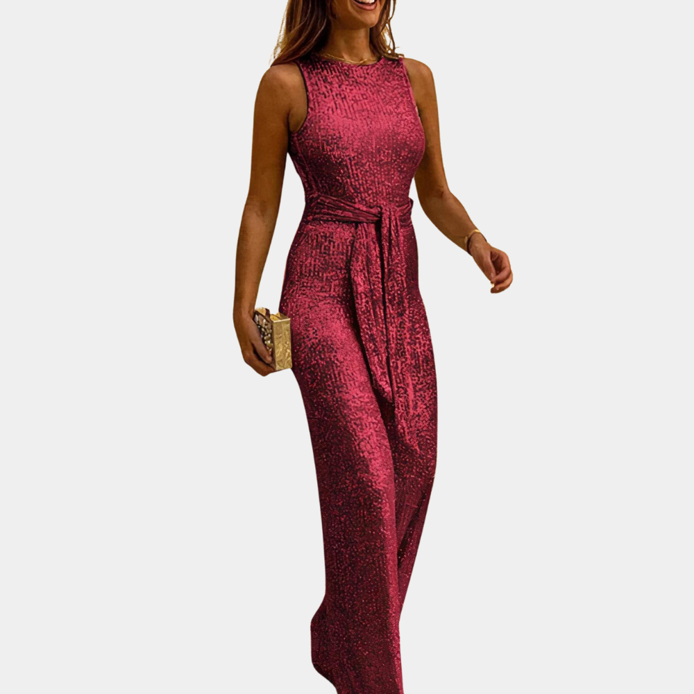 Variant image for Kvinnors Jumpsuit Ärmlös Glittrande Polyester Elastan-1