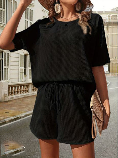 Kvinnors Tvådelad Sommaruppsättning Lätt Andningsbart Material-2