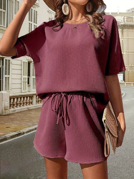 Variant image for Kvinnors Tvådelad Sommaruppsättning Lätt Andningsbart Material-46