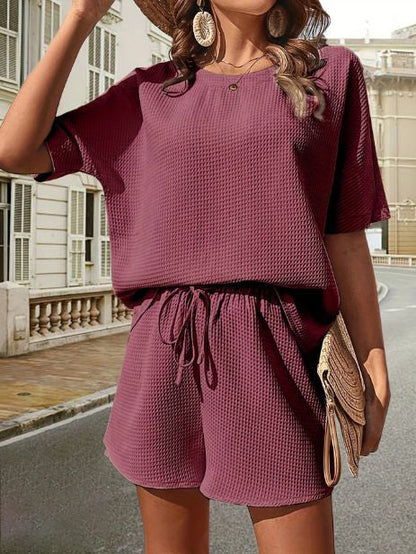 Variant image for Kvinnors Tvådelad Sommaruppsättning Lätt Andningsbart Material-46