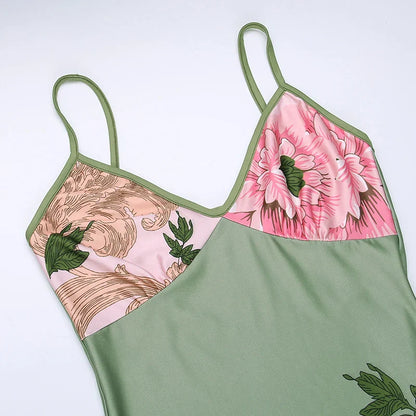 Kvinnors Lång Klänning V-ringning Slim Fit Polyester-5