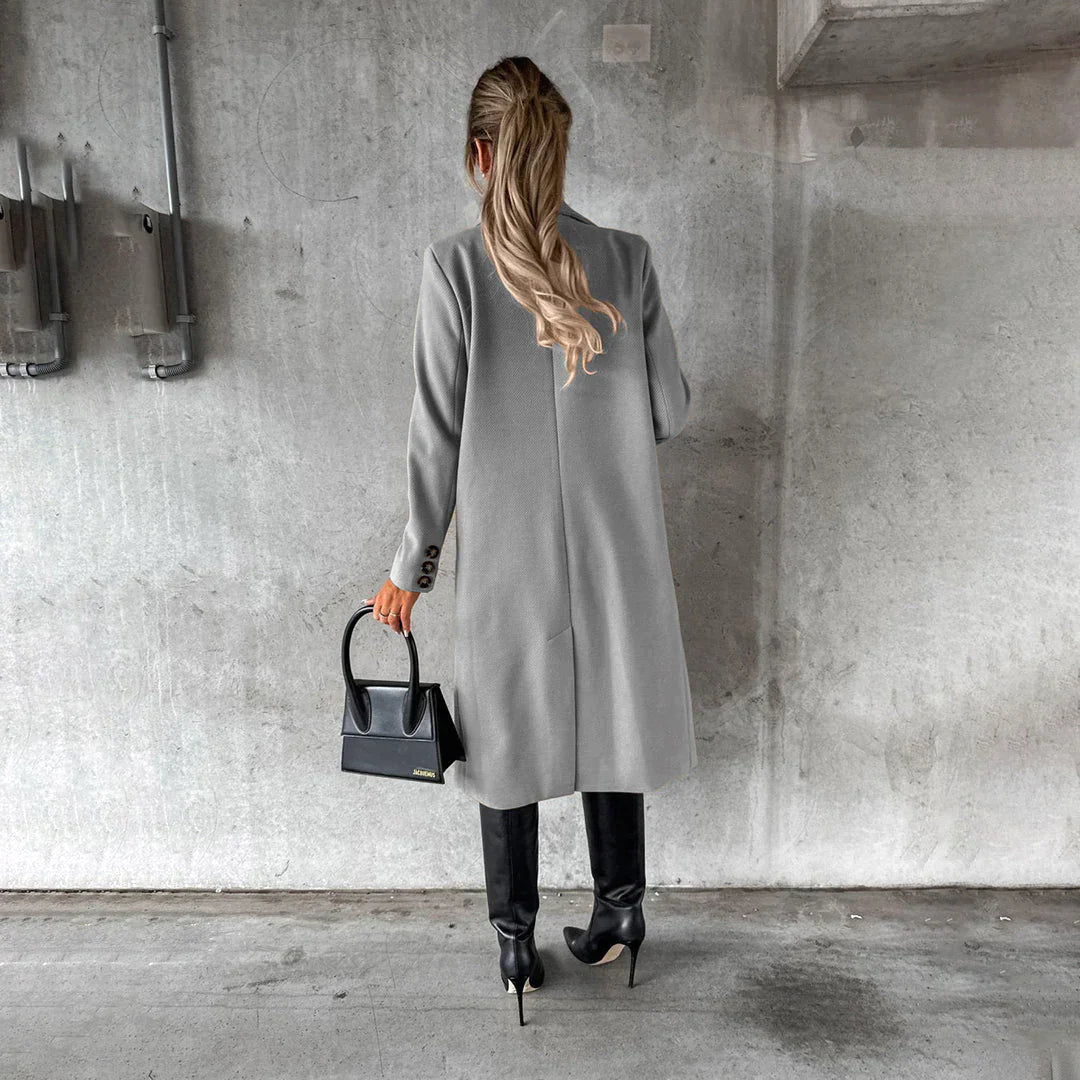 Dam Vinterjacka Lång Modern Design Högkvalitativa Syntetiska Fibrer 3
