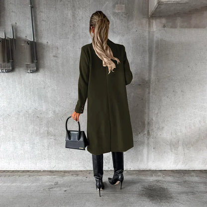 Dam Vinterjacka Lång Modern Design Högkvalitativa Syntetiska Fibrer 4