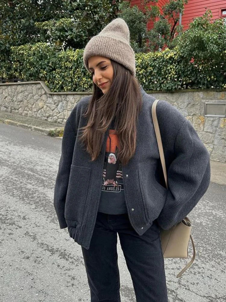 Damjacka Chic Vinterdesign Mjuk Ull Vind- och Vattenavvisande-6