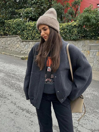 Damjacka Chic Vinterdesign Mjuk Ull Vind- och Vattenavvisande-6