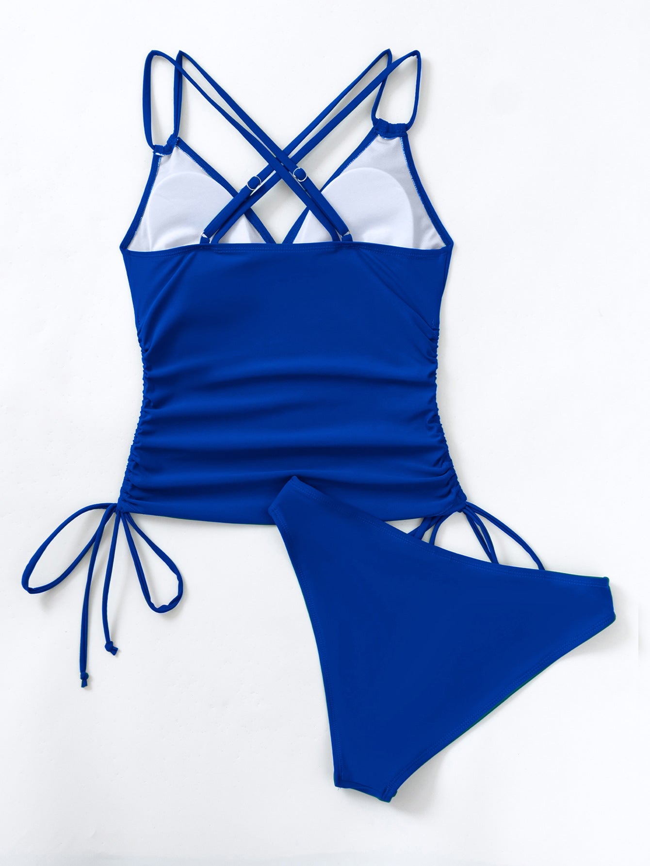 Baddräkt Dam Tankini med Korsade Remmar i Nylon-5