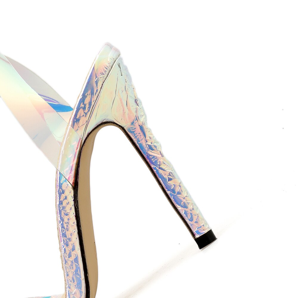 Dam Högklackade Sandaler Ankelrem PVC-4