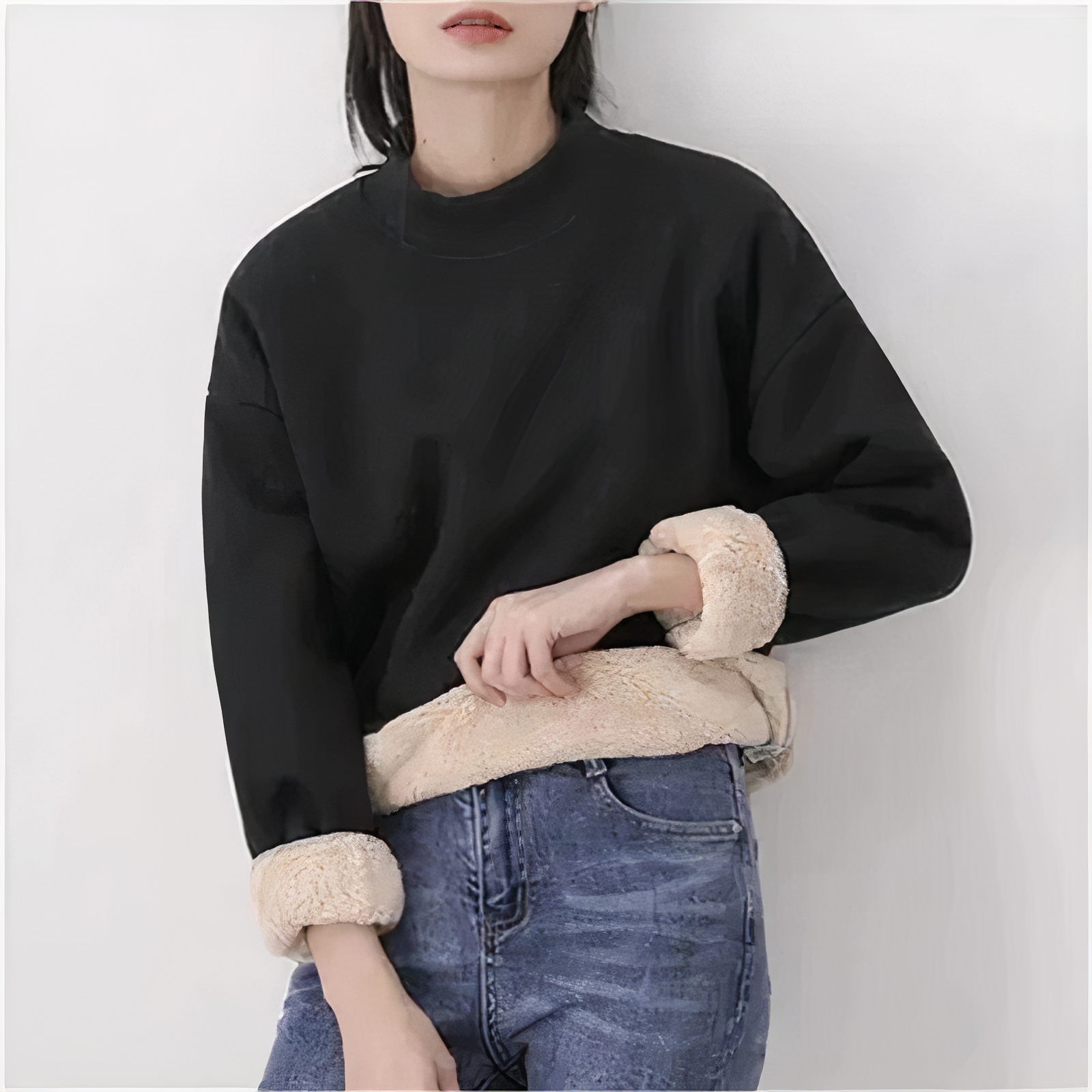 Variant image for Dam Fleecetröja Avslappnad Design Högkvalitativ Fleece-1