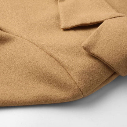 Kvinno Trench Coat Dubbelknappad Ullblandning-2