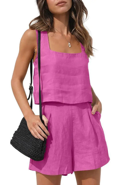 Variant image for Kvinnors Tvådelad Uppsättning Jacka och Shorts i Chic Stil Högkvalitativt Tyg-50