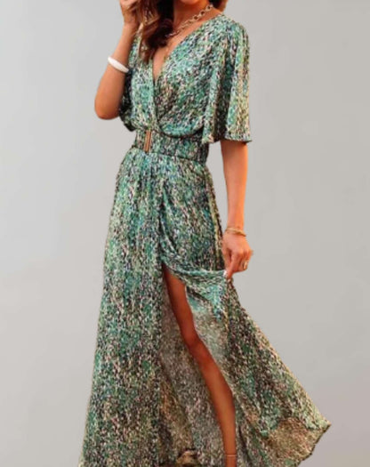 Variant image for Kvinnors Flödande Klänning Med Blommönster Polyester-1