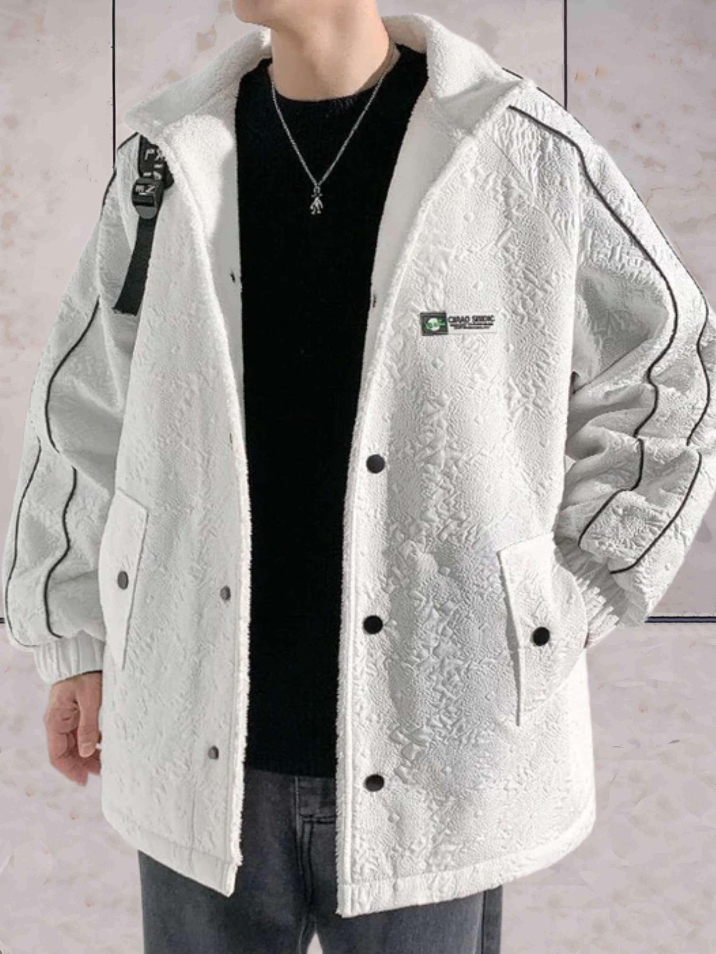 Fleecejacka Dam Tvåfärgad Vintage med Praktiska Fickor – Mjuk och Varm Fleece för Kalla Dagar 8