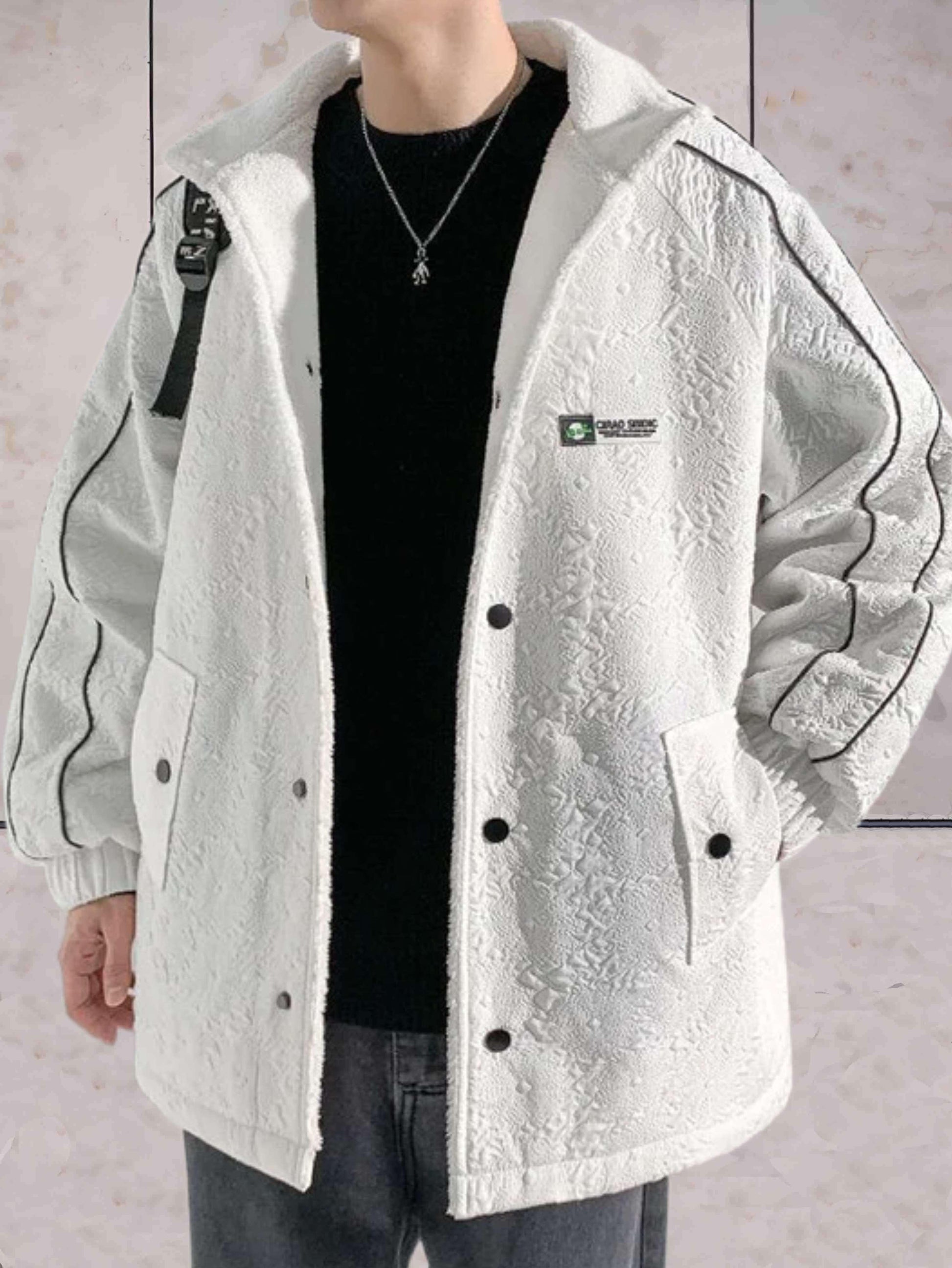 Fleecejacka Dam Tvåfärgad Vintage med Praktiska Fickor – Mjuk och Varm Fleece för Kalla Dagar 8