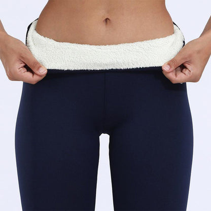 Damleggings Fleece Vinter Hög Midja Termisk Komfort 10