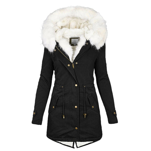 Dam Vinterjacka Trendig Varm Polyester-1