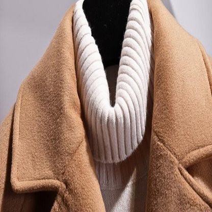 Damen-Jacke, maßgeschneidert, mit Gürtel, luxuriös, warmer Stoff-5