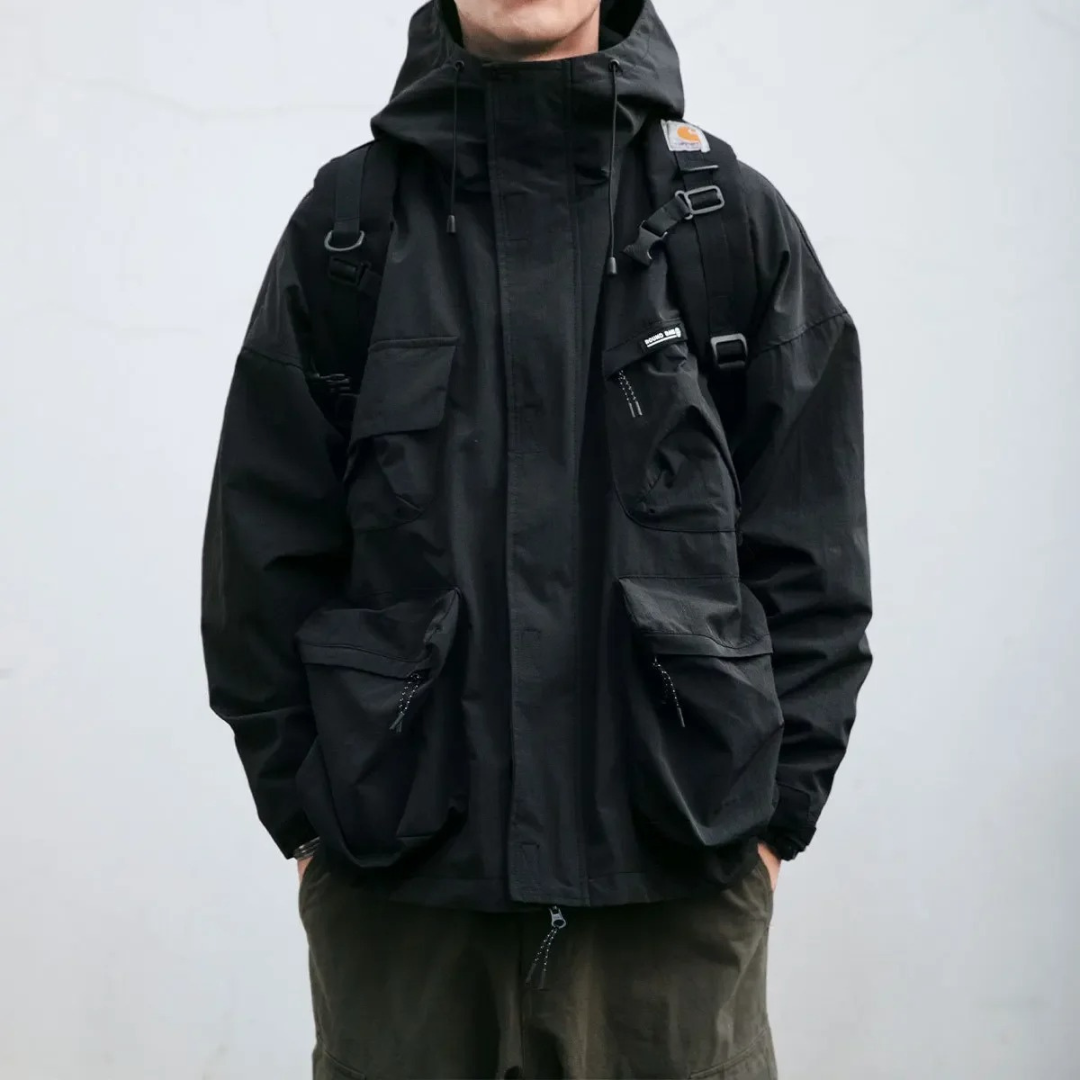 Herr Taktisk Jacka Urban Stil Hållbart Material-4
