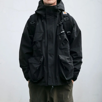 Herr Taktisk Jacka Urban Stil Hållbart Material-4