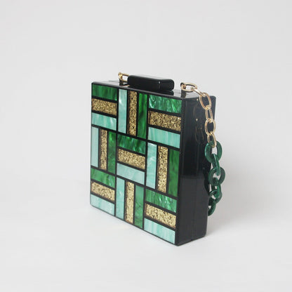 Kvinnors Koppling Geometrisk PVC Trendig Hållbar-3