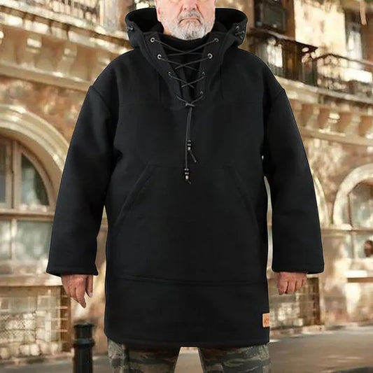 Hoodie Män Med Huva Mjuk Fleece Vindavvisande Komfortabel Design-1