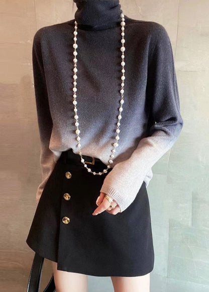 Dam Turtleneck Tröja Färggradient Mjuk Hållbar 9