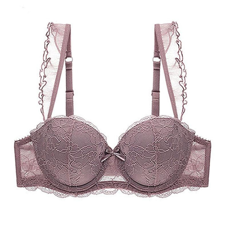 Dam Underwired BH Vadderad Blommönster Nylon Spandex-5